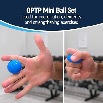 OPTP Mini Balls - Vinyl Air-Filled Self-Massage Ball Set (2 Piece) for Hand and Foot Therapy- Small Therapy Balls for Improved Strength, Fine Motor Skill Development, and Soft Tissue Mobilization