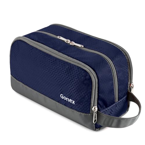 Gonex Travel Toiletry Bag Nylon, Shaving Bag Toiletry Organizer Deep Blue - color: Deep Blue