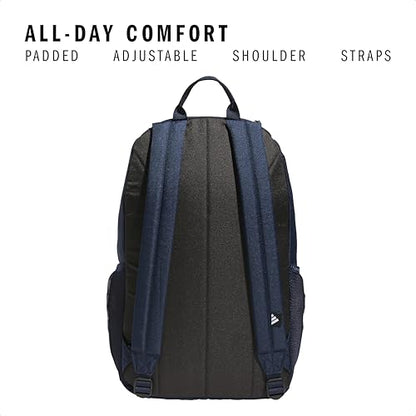 adidas Classic 3-Stripe Backpack for Laptop, School and Travel, 28L - color: Collegiate Navy/White/Black