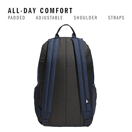 adidas Classic 3-Stripe Backpack for Laptop, School and Travel, 28L - color: Collegiate Navy/White/Black