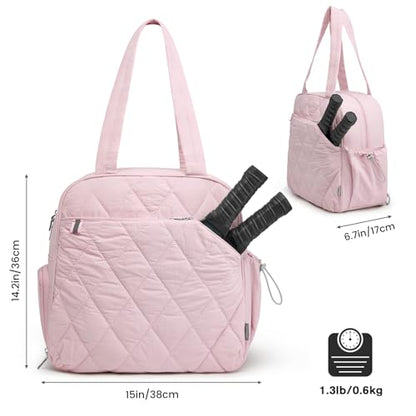 G4Free Pickleball Bag, Pickleball Backpack for Men and Women, Tote with Shoe Compartment and Waterproof Pocket - color: Pink