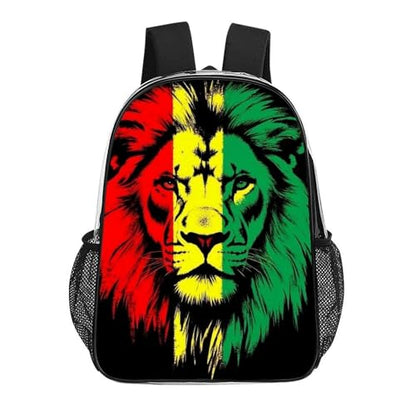 Lightweight Rucksacks for Camping Picnic Walking Cycling, Large Capacity Multipurpose Anti-Theft Carry On Bag, Reggae Rasta Flag Lion Travel Hiking Camping Rucksack - color: Pattern 211