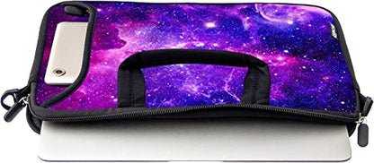 RICHEN 17 inch Laptop Shoulder Bag Carrying Case with Handle Fits 15.6/16/17/17.3/17.4 inch Laptop Notebook (16-17.3 inch, Purple Galaxy) - color: Purple Galaxy