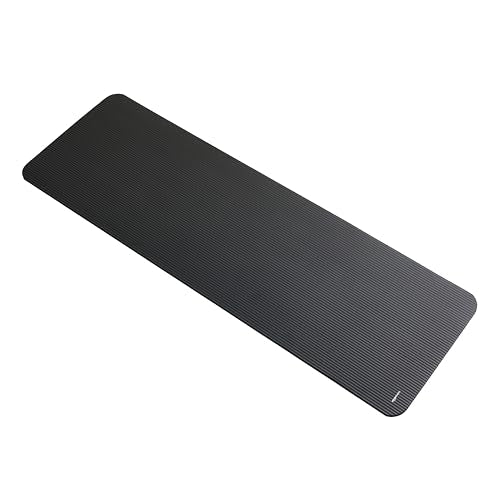 Amazon Basics Extra Thick Exercise Yoga Mat with Carrying Strap - color: Black, style: 1/2 Inch