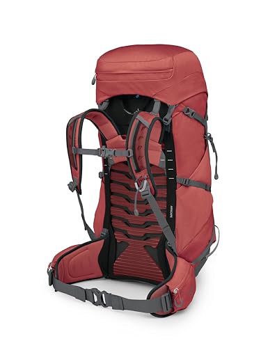 Osprey Tempest 44L Women's Lightweight Hiking Backpack - Daypack for Travel & Camping, Red Pampas/Coal Grey, M/L - color: Red Pampas/Coal Grey, size: Medium-Large