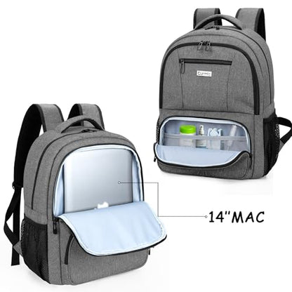 CURMIO CPAP Travel Backpack Compatible with ResMed AirSense 9, AirSense 10, AirSense 11, Philips System One, CPAP Carry On Bag for CPAP Machine & Supplies, Gray, Patent Design - color: Gray