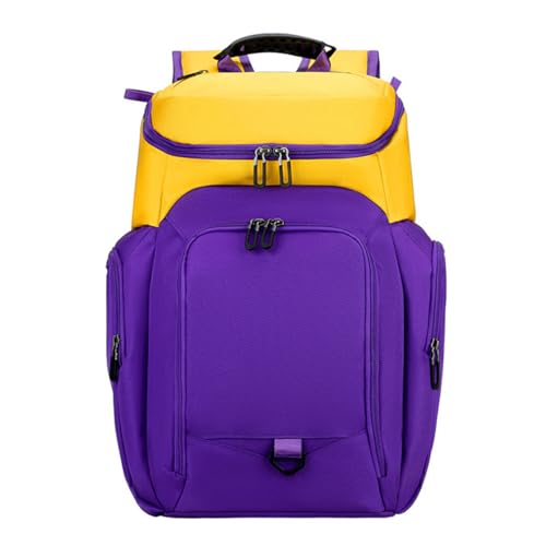 Basketball Backpack Large Sports Bag with Laptop Compartment, Ball and Shoe Compartment, for Volleyball Football - color: E