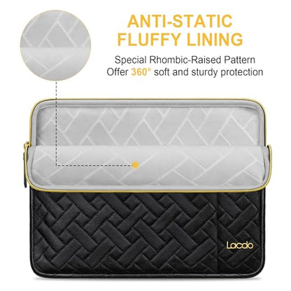 Lacdo Laptop Sleeve Case for 14 inch New MacBook Pro M5 Pro/Max A3426 A3427 (2026), M5/M4/M3/M2/M1 A3434 A3112 A3401 A3185 A2918 2025-2021, 13.8 inch Microsoft Surface Laptop 7th Computer Bag, Black - color: Black, size: New MacBook Pro 14 Inch