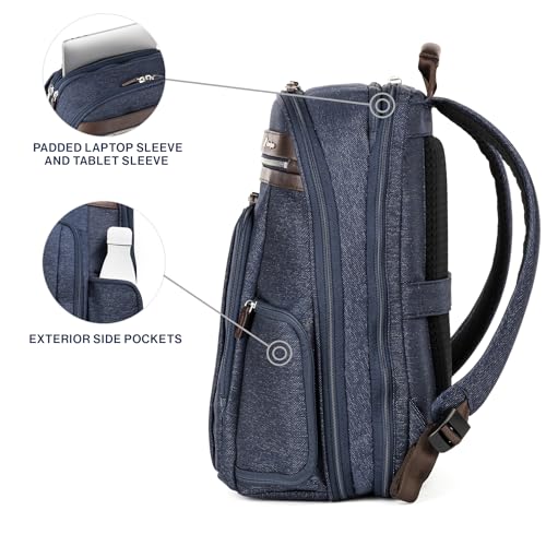 Travelpro Platinum Elite Business Laptop Travel Backpack, Fits up to 16 Inch Laptop, Water Resistant, Men and Women, True Navy Blue - color: True Navy Blue, size: 17.5 inches