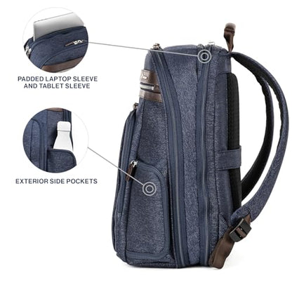 Travelpro Platinum Elite Business Laptop Travel Backpack, Fits up to 16 Inch Laptop, Water Resistant, Men and Women, True Navy Blue - color: True Navy Blue, size: 17.5 inches