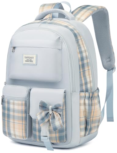 Large School Backpack for Teen Girls, Cute Bookbag Laptop Bag for Middle School Highschool College Women, Student Backpack Morral Escolar Niña (Blue) - color: Blue, size: 17.3in