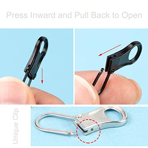 Mizeer Zipper Pulls for Jacket, Perfect for Small Hole Zippers, Detachable Small Zipper Pull Tab Replacement for Clothing Jackets Boots Purse 4PCS Silver - color: 4pcs Sliver