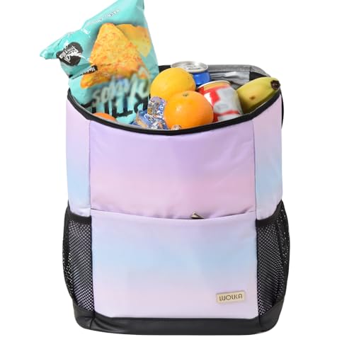 Wolka Cooler Backpack 30 Cans,Portable Backpack Coolers Insulated Leak Proof,Waterproof Soft Sided Cooler Bag for Travel,Beach,Camping,Picnic,Lunch Backpack for Women (Dream Cloud) - color: Dream Cloud