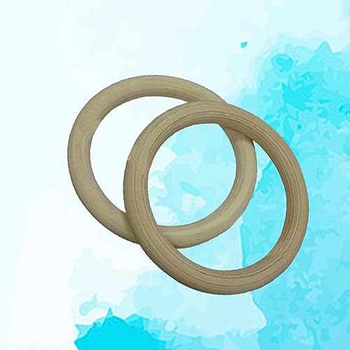 Wooden Gymnastics Rings Exercise Rings for Full Body Strength Training Durable Birch for Pullups Pushups Dips and Calisthenics Workouts