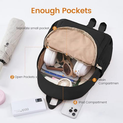 LOVEVOOK Small Backpack Purse for Women, Mini Puffer Lightweight Backpack, Casual Daily Daypack Purse for Women, back pack with Anti-theft Pocket for Travel - color: Pink