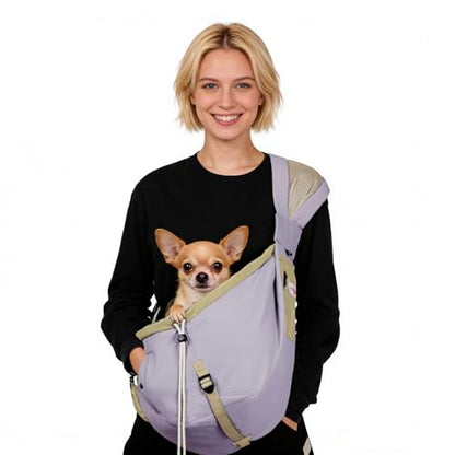 Dog Carrier Sling, Dog Carriers for Small Dogs Up to 20lbs, Purple - color: Purple