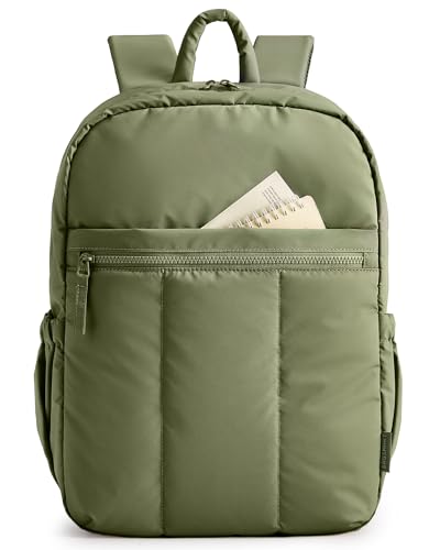 BAGSMART Backpack for Women, Travel Backpack with Large Side Pocket, 15.6 Inch Work College Backpack Purse, Waterproof Business Teacher Laptop Bag, Green - color: 15.6 In-green, size: Standard 15.6 Inch