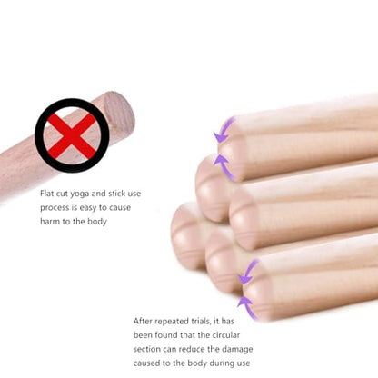 Portable Wood Training Fitness Poles Comfortable Body Stretching Tool Correct Postures Exercise Stick