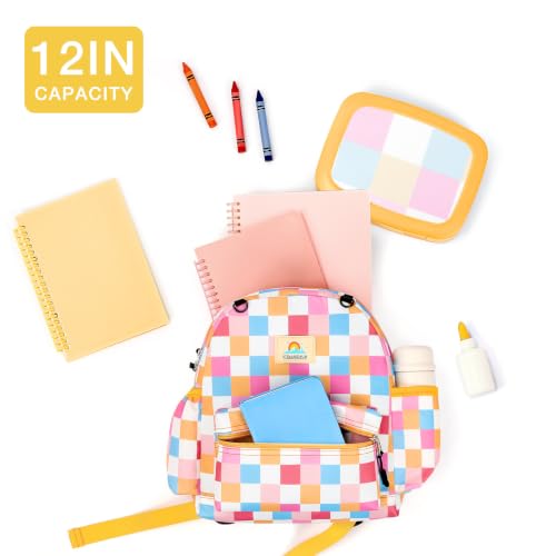 STEAMEDBUN Toddler Backpack Boys Girls 2-4, Preschool Daycare Backpack -12inch - color: Lively Checkerboard, size: Mini-12"H(not fit folder)