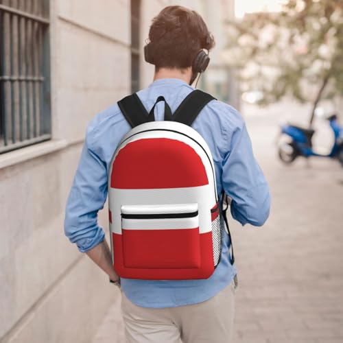 MZERSE Water Resistant Hiking Daypack Flag Of Austria, Outdoor Backpack with Side Mesh Pockets, Perfect for Sports and Beach - color: Pattern (1114)