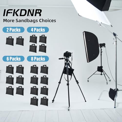 2 Packs Sandbags, Heavy Duty Sand Bags, Sand Bags Heavy Duty with Zipper and Buckle Straps for Support Light Stand - size: 2 PCS
