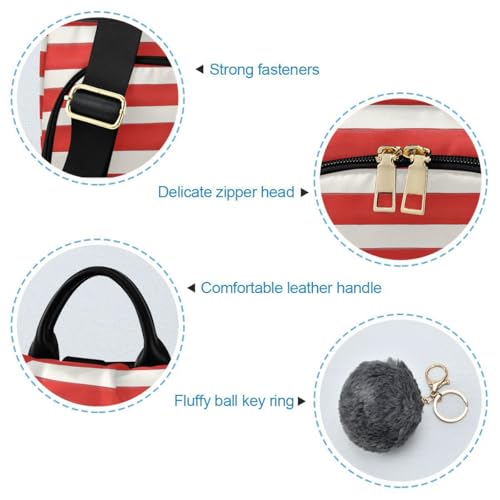 ALAZA Red and White Stripes Trips Hiking Camping Rucksack Pack for Women - color: multicolor 14
