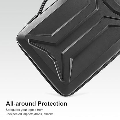 DOMISO 17-17.3 Inch Laptop Hard Case, Waterproof Shockproof Hard Shell Protective Laptop Sleeve with Handle for Dell XPS 17/Lenovo IdeaPad/Acer Aspire/HP Envy 17/LG gram 17, Black - color: Black, size: 17 - 17.3 Inch