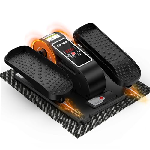 Under Desk Elliptical Machine, Electric Elliptical Leg Exerciser for Senior, Quiet and Compact Electric Seated Pedal Exerciser for Home with Monitor, Remote Control and 12 Adjustable Speeds - style: Black
