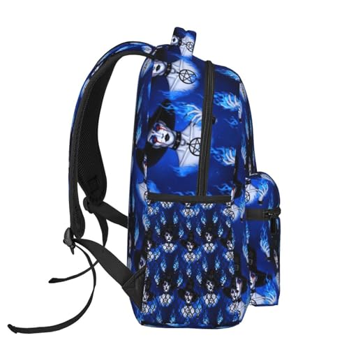 Travel Carry On Backpack Ice Blue Fire Goth Gotik Gothic Women Art, Multi Pocket Water Resistant Daypack for Men Women Trips and Outdoor Activities - color: Pattern (262)