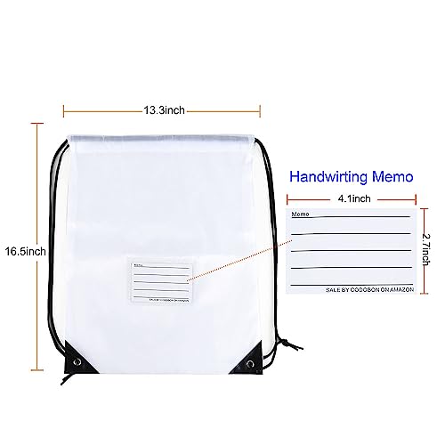 50 Pack Drawstring Bags,Bulk Draw String Backpack, Gym Sports Cinch Bag Sackpack for Women Men, White - color: White
