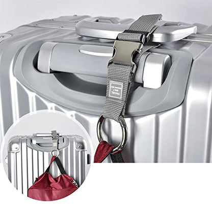 Add-A-Bag Luggage Strap Jacket Gripper, Luggage Straps Baggage Suitcase Belts Travel Accessories - Make Your Hands Free, Easy to Carry Your Extra Bags, Grey - color: Grey