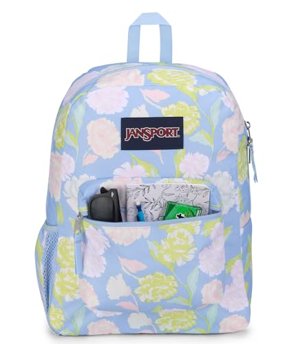 JanSport Cross Town Backpack 17" x 12.5" x 6" - Simple Bag for Everyone with 1 Main Compartment, Front Utility Pocket - Premium Class Accessories - Autumn Tapestry Hydrangea - color: Autumn Tapestry Hydrangea