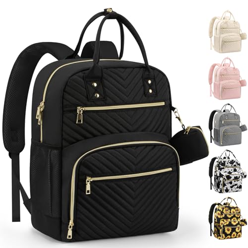 Pritent Diaper Bag Backpack,Baby Essentials Diapers Bag with Pacifier Case,Multipurpose Stylish Large Capacity Travel Backpack for Baby Girl/Boy(M-Black) - color: Black, size: Medium