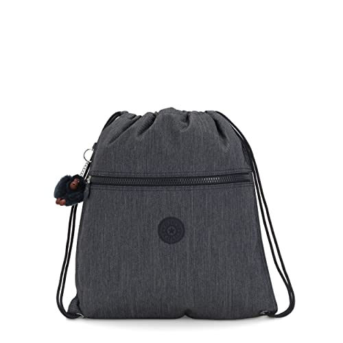 Kipling Women's Supertaboo Drawstring Bag, Strong, Colorful, Convenient, Polyamide Schoolbag - color: Marine Navy, size: 15.5''L x 17.75''H x 0''D