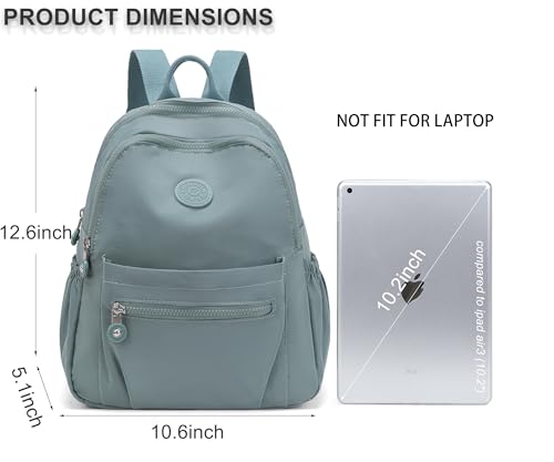 Pealwel Mini Backpack Purse for Women,Small Nylon backpacks for Ladies Backpacks Women Anti Theft Travel Bag (Light Green) - color: Light Green