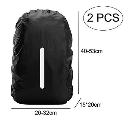 2 Pack Waterproof Rain Cover Backpack Rain Cover Waterproof Rucksack Cover with Reflective for Hiking Camping Traveling Cycling Anti-dust,Anti-Theft,Outdoor Activities(M (30-40L)