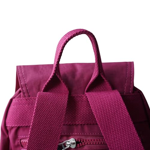Fadsace Women's Casual Backpack, Lightweight Nylon Daypack, Travel Mini Shoulder Bag (Roseo) - color: Roseo