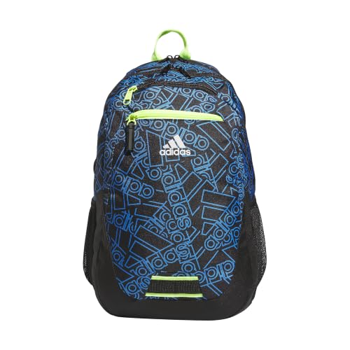 adidas Foundation School Backpack 38L - color: Outline Bos Toss Pulse Blue/Black/Lucid Lemon Yellow