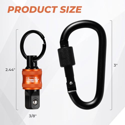 5PCS 3/8" Socket Holder Keychain,Drive Quick-Release Organizer - size: 5PCS-3/8"