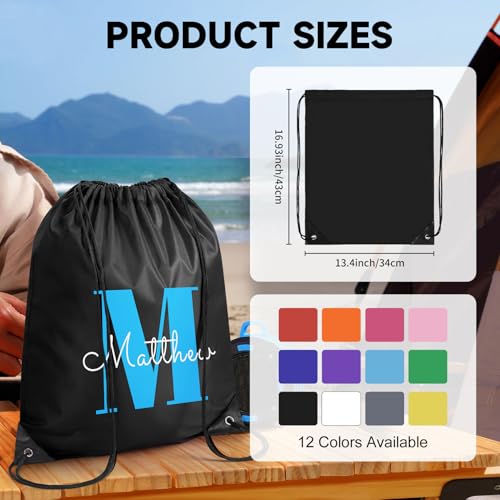 2Pcs Drawstring Bags Bulk Drawstring Backpack Black String Backpack Cinch Sack Sport Gym Draw String Back Bag for Beach, Travel, Yoga, Swimming - color: Black 2pcs