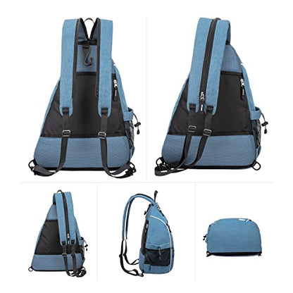Sucipi Pickleball Bag for Men & Women,Convertible Backpack with Fence Hook - color: Sky Blue, size: Medium