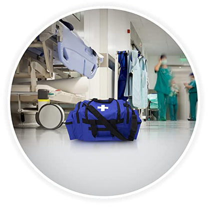 ASA TECHMED First Aid Responder EMS Emergency Medical Trauma Bag Deluxe, Blue - color: Blue