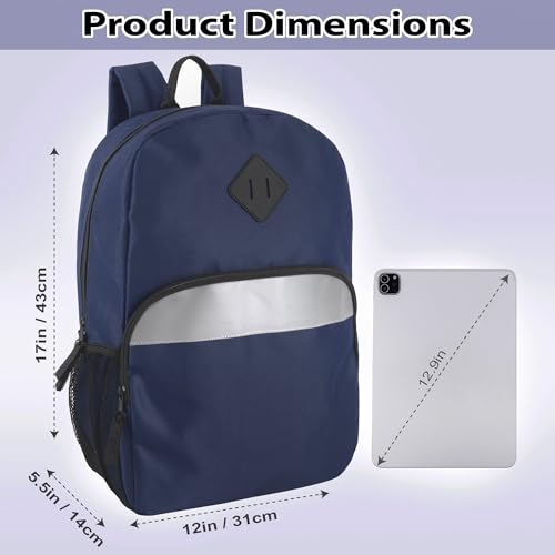 Trail maker Bulk Kids Reflective Backpack Wholesale 24 Pack Backpacks with Side Pockets, Padded (10 Colors Pack) - color: 10 Colors Pack