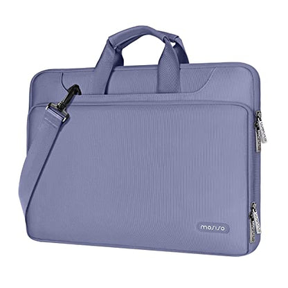 MOSISO 360 Protective Laptop Bag 15.6 inch, 15-16 inch Computer Bag Compatible with MacBook Air 15 inch/Pro 16 inch, HP,Dell,Lenovo,Asus,Notebook, Laptop Carrying Case with Strap&Handle, Lavender Gray - color: Lavender Gray, size: 16 inch