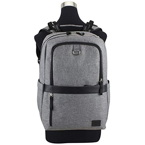 BODHI The Baby Athleisure Tech Diaper Bag Backpack with removable changing pad, Unisex, for Moms and Dads - Medium Gray Chambray - color: Gray Chambray