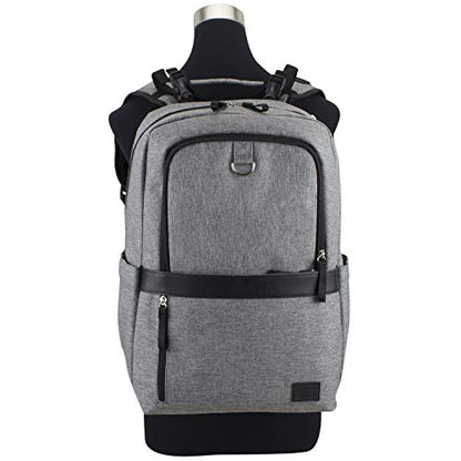 BODHI The Baby Athleisure Tech Diaper Bag Backpack with removable changing pad, Unisex, for Moms and Dads - Medium Gray Chambray - color: Gray Chambray