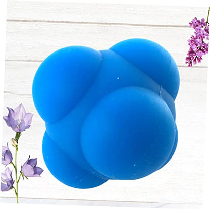 1Pc Hexagonal Silicone Agility Reaction Training Ball Durable Bounce Ball for Indoor Games for Athletes and Fitness Enthusiasts