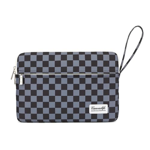 Canvaslife 13.3-Inch Laptop Case, Shockproof, Waterproof and Protective Travel Sleeve for MacBook Air, MacBook Pro, HP, Lenovo, Dell Inspiron 13-13.3-Inch Notebooks (Black Checker) - color: New Black Checker, size: 13 inch/13.3 inch
