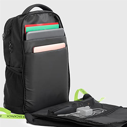 ARTIX® Waterproof Laptop Backpack for Men & Women | Large 17.3-inch Travel Backpack | Stylish & Durable Computer Bag for Business, Office & Work | Versatile Rucksack for Adults (Black/Green)