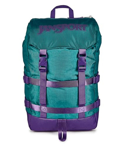 JanSport Skip Pack Backpack – 28L Capacity, Fits 13.5in Laptop, Large Main Compartment, Side Water Bottle Pocket – Ideal for Work & Travel, Emerald Pool - color: Emerald Pool